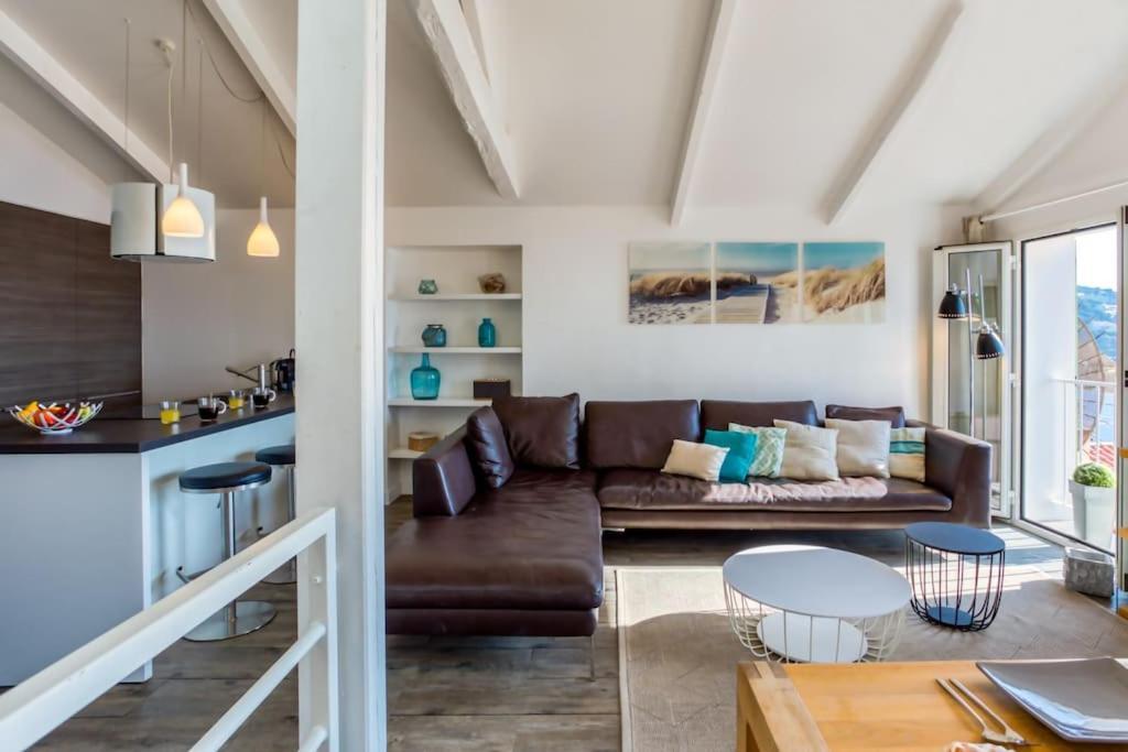 #40 Bright Sea View Suite For 6 2Mins Walk Port & Sea Villefranche-sur-Mer Exterior foto
